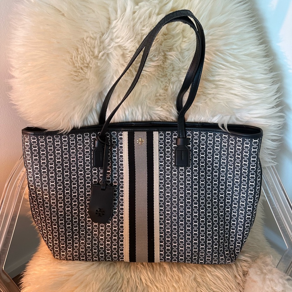 Stylish Black and Gray Tote Bag